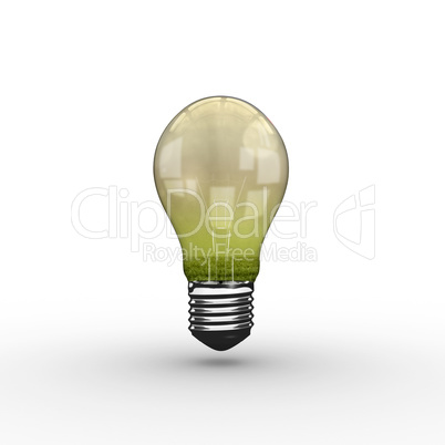 Composite image of empty light bulb