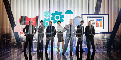 Composite image of business people