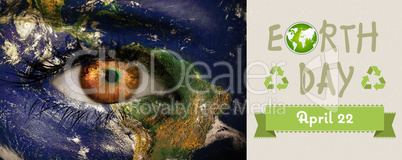 Composite image of earth day graphic