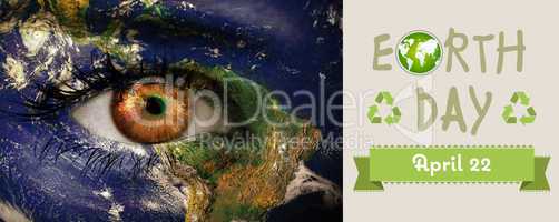 Composite image of earth day graphic