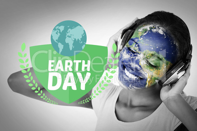 Composite image of earth day graphic