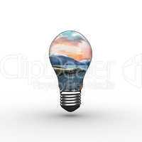 Composite image of empty light bulb