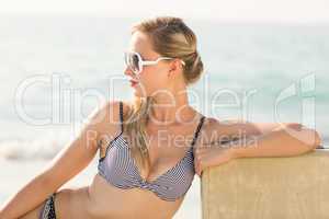 beautiful blonde woman on a sunny day