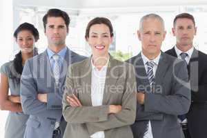 Business colleagues standing in a row