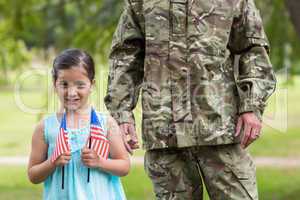 Soldier reunited with his daughter