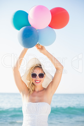 beautiful blonde woman on a sunny day