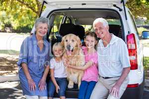 Grandparents going on road trip with grandchildren