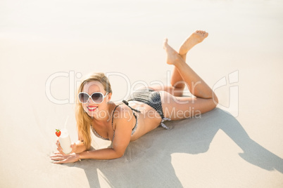 beautiful blonde woman on a sunny day