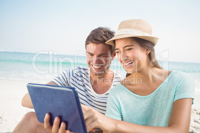 happy couple smiling