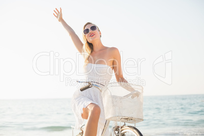 beautiful blonde woman on a sunny day