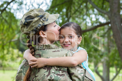 Soldier reunited with her daughter