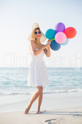 beautiful blonde woman on a sunny day