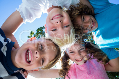 Happy child in the park together