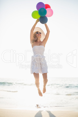 beautiful blonde woman on a sunny day