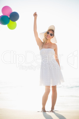 beautiful blonde woman on a sunny day