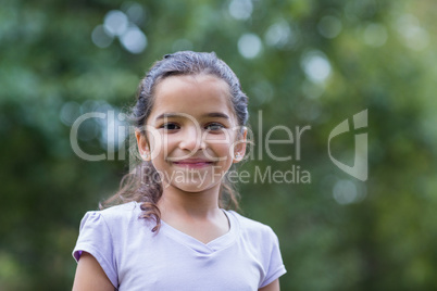 Little girl smiling at the camera