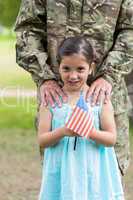 Soldier reunited with his daughter