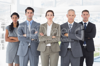 Business colleagues standing in a row