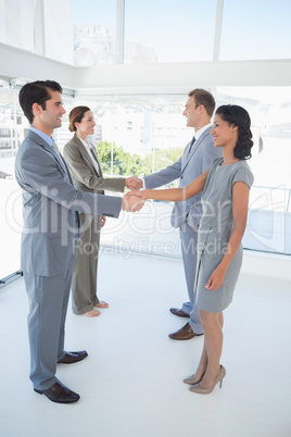 Business team meeting their partners