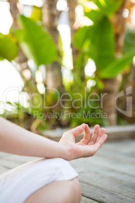 Woman meditating