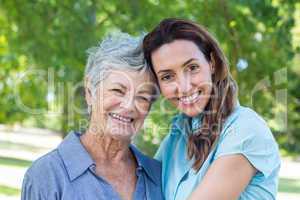 mother and grandmother smilling