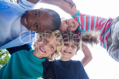 Happy child in the park together