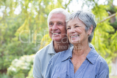 Happy old couple smiling