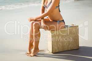 beautiful blonde woman on a sunny day