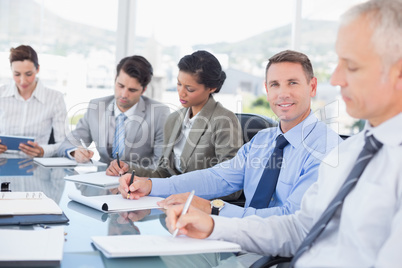 Business team during meeting