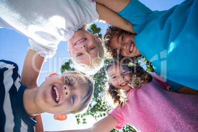 Happy child in the park together