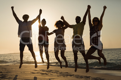 group of friends having fun