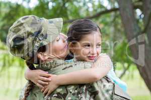 Soldier reunited with her daughter