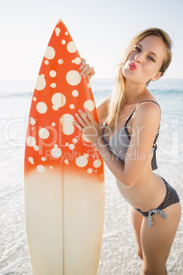 beautiful blonde woman on a sunny day