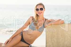 beautiful blonde woman on a sunny day