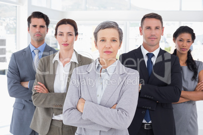 Business colleagues standing in a row