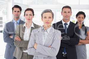 Business colleagues standing in a row