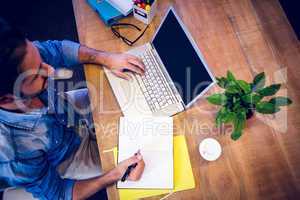 Designer working at his desk