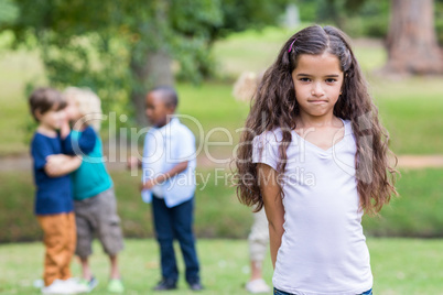 Happy child in the park together