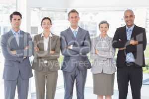 Business people standing in a row