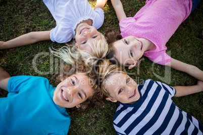 Happy child in the park together