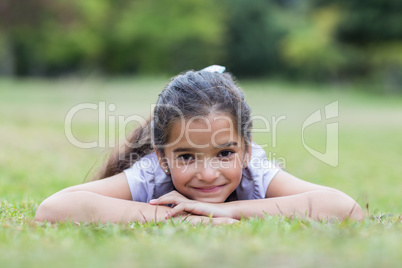 Little girl smiling at the camera