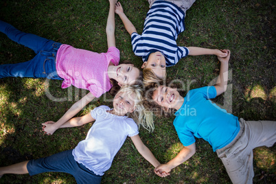 Happy child in the park together