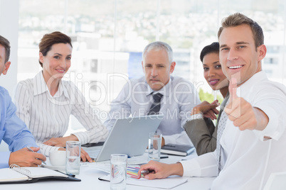 Business team having a meeting