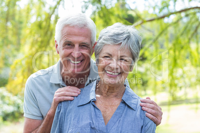 Happy old couple smiling