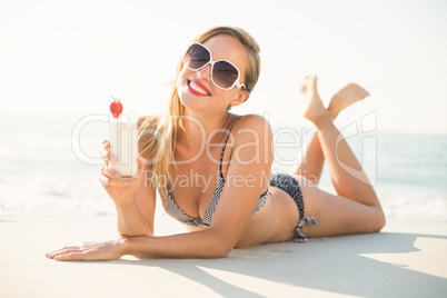 beautiful blonde woman on a sunny day