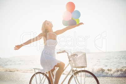 beautiful blonde woman on a sunny day