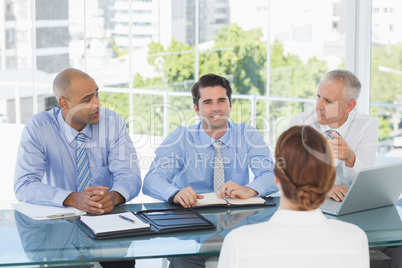 Businesswoman at work interview