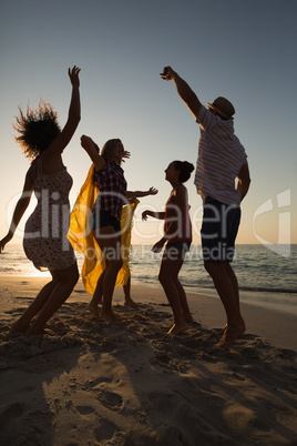 group of friends having fun