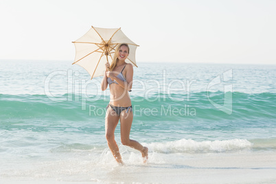 beautiful blonde woman on a sunny day