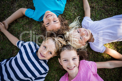 Happy child in the park together